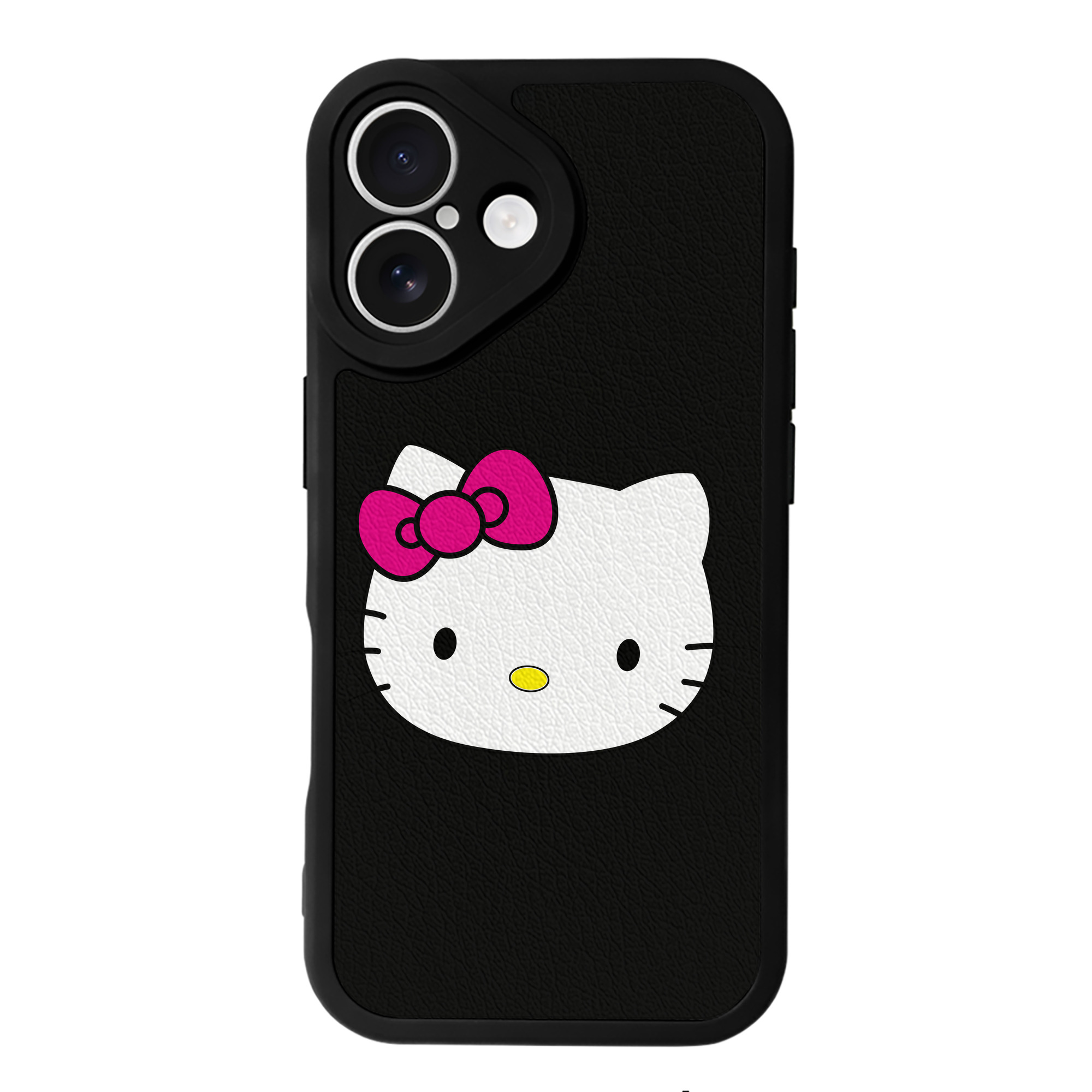 （画像用） Hello Kitty ハローキティ 【iPhone 16シリーズ対応】シリコンスマホケース（レザー調） 材質：シリコン